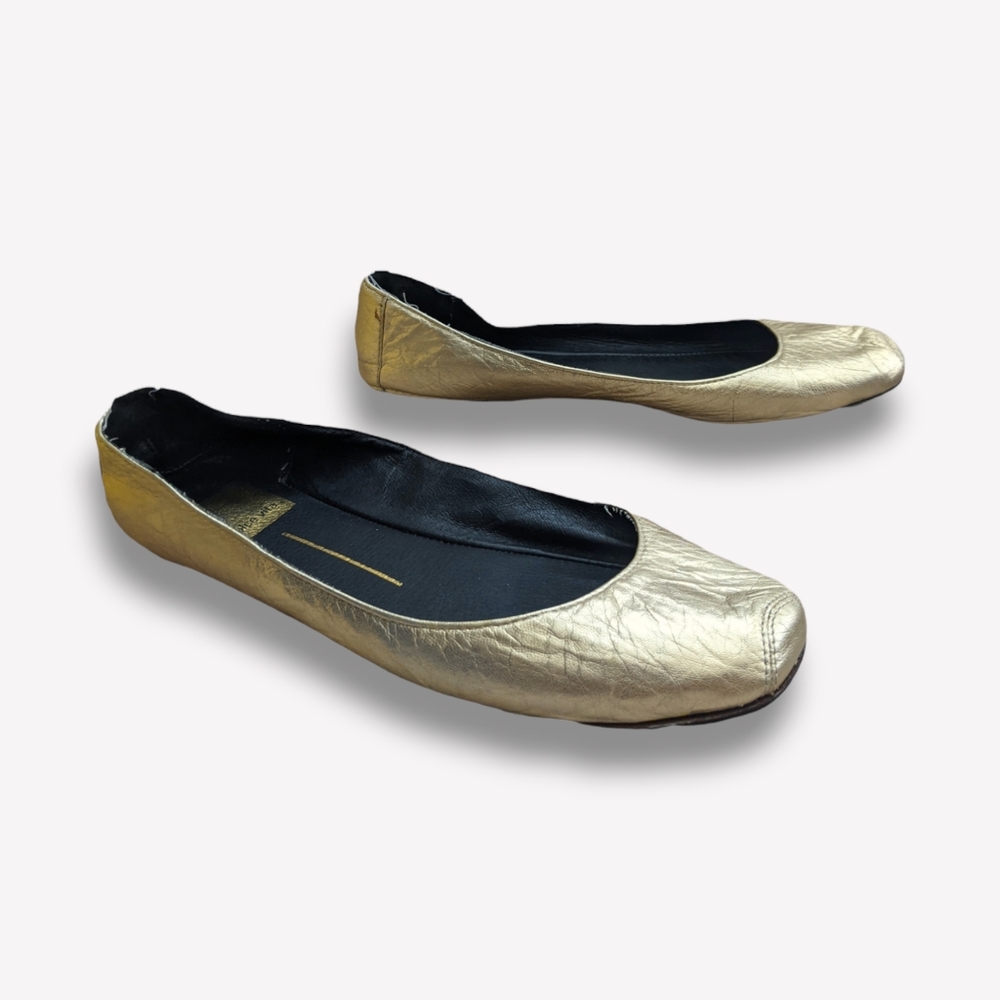 Dolce Vita Gold Flats, 6.5 - Picture 6 of 7